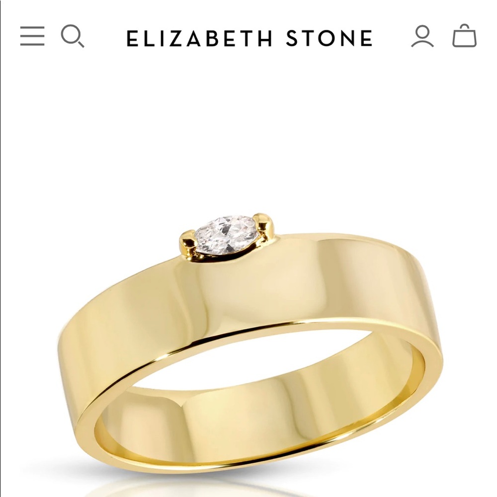 Elizabeth Stone Balanced Birthstone Band